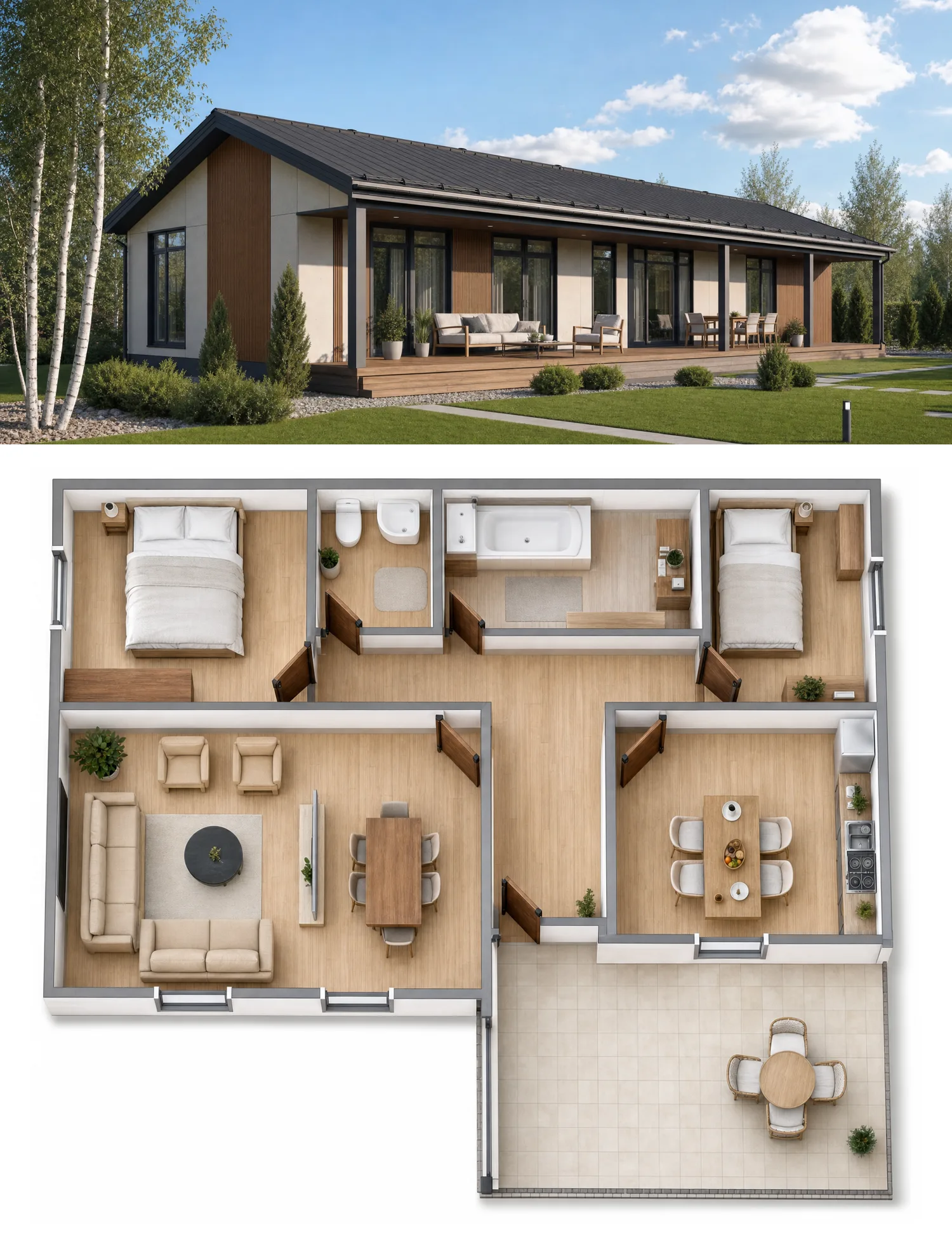 MK-1 103 m² — Каталожен лист — план и разпределение