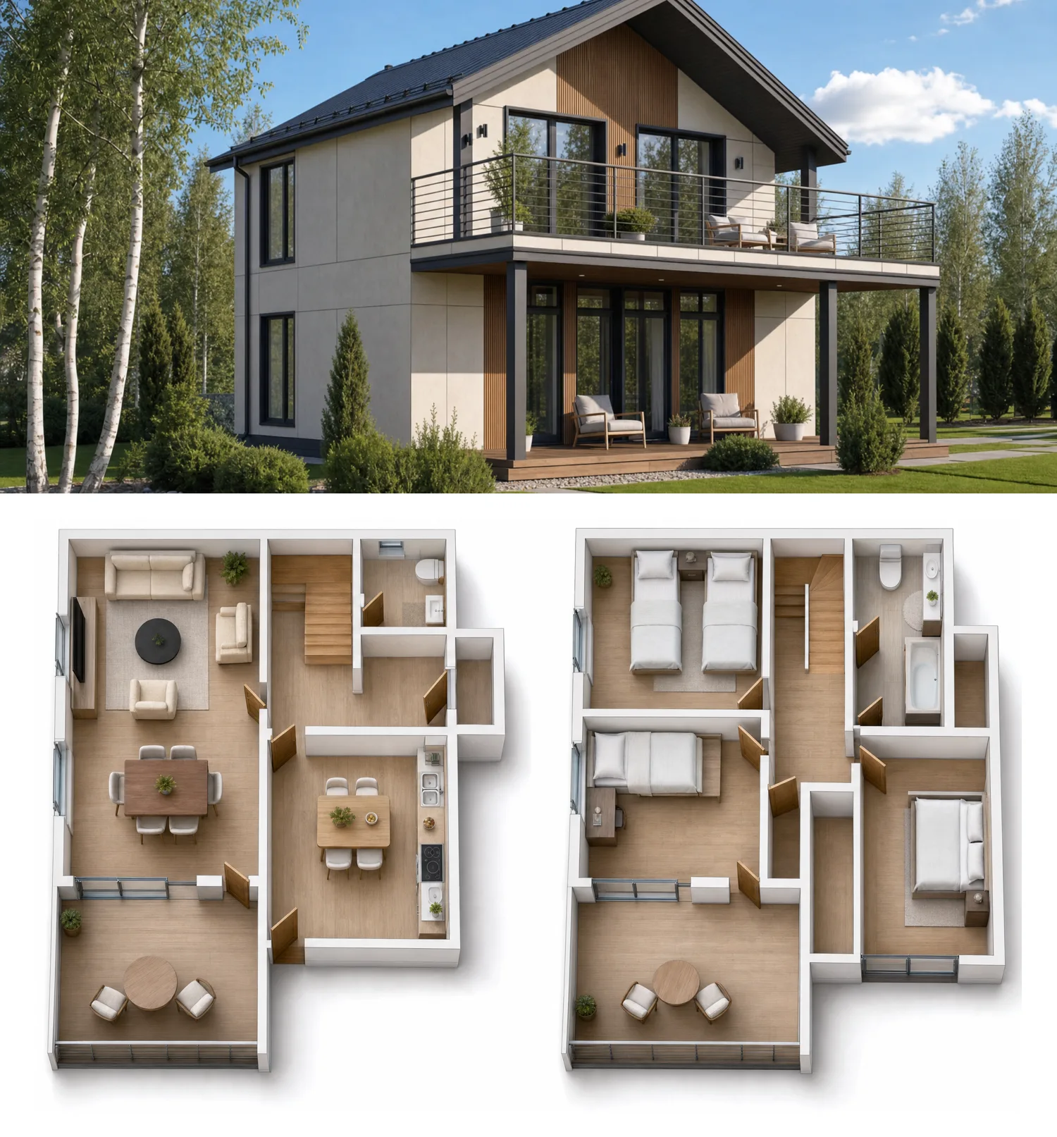 MK-2 128 m² — Каталожен лист — план и разпределение